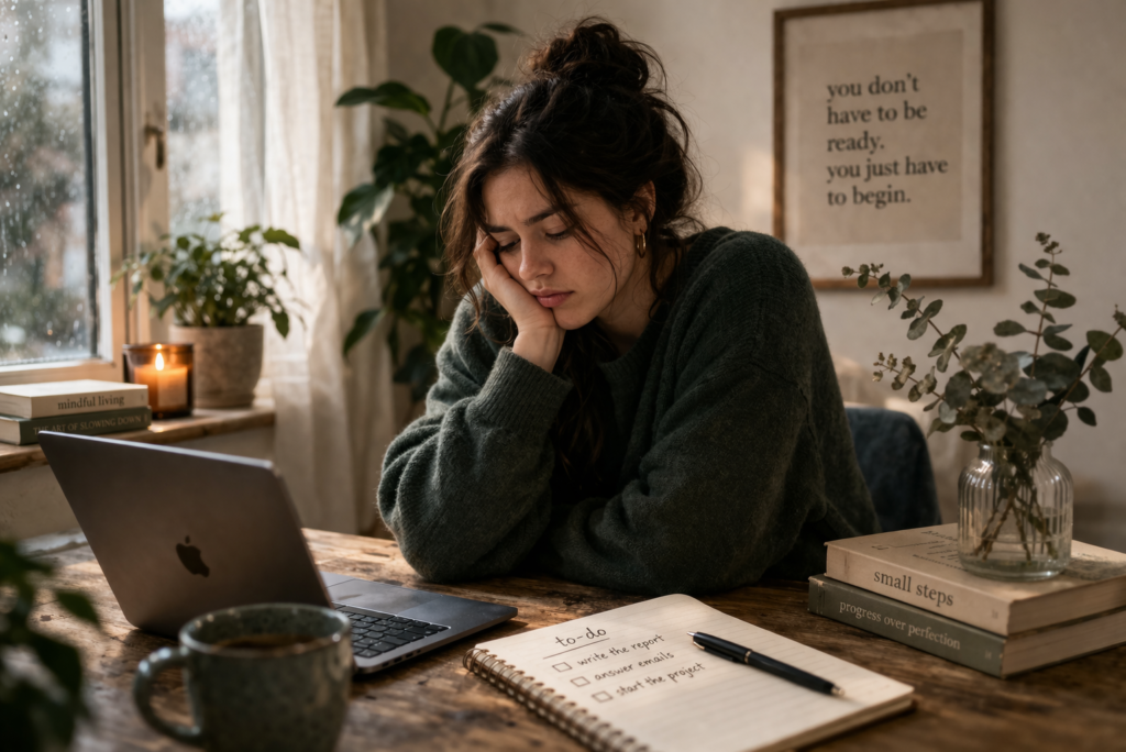 stop procrastinating when starting a task feels overwhelming