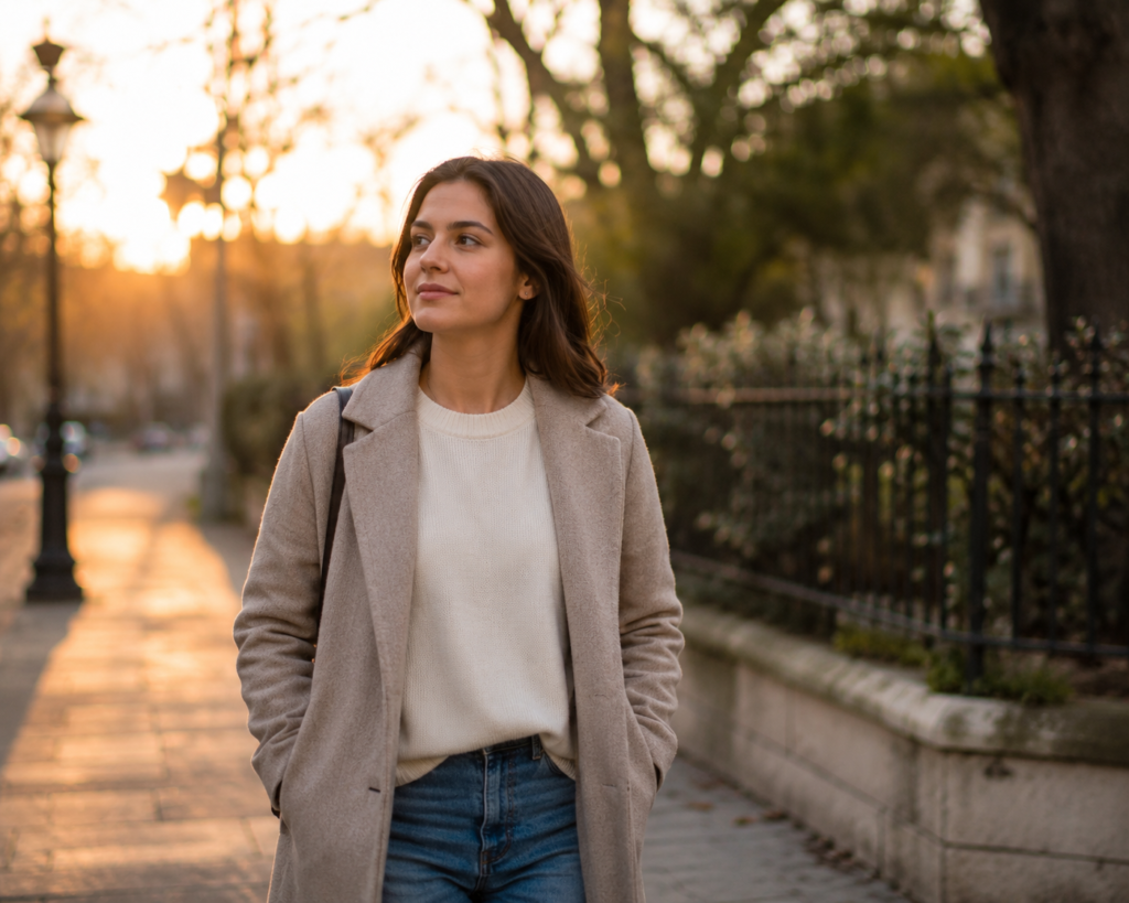 person taking a calm walk to break the negative self talk loop